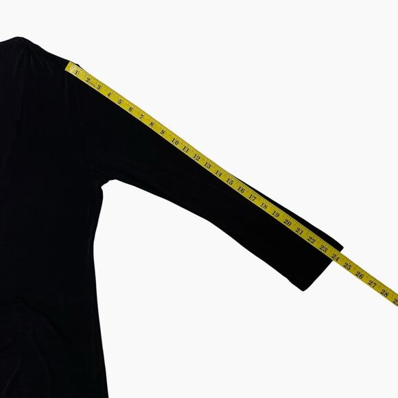 Chicos Travelers Cardigan Sweater Size 2 Large Slinky Knit Tie Front Y2K Classic - Picture 10 of 11